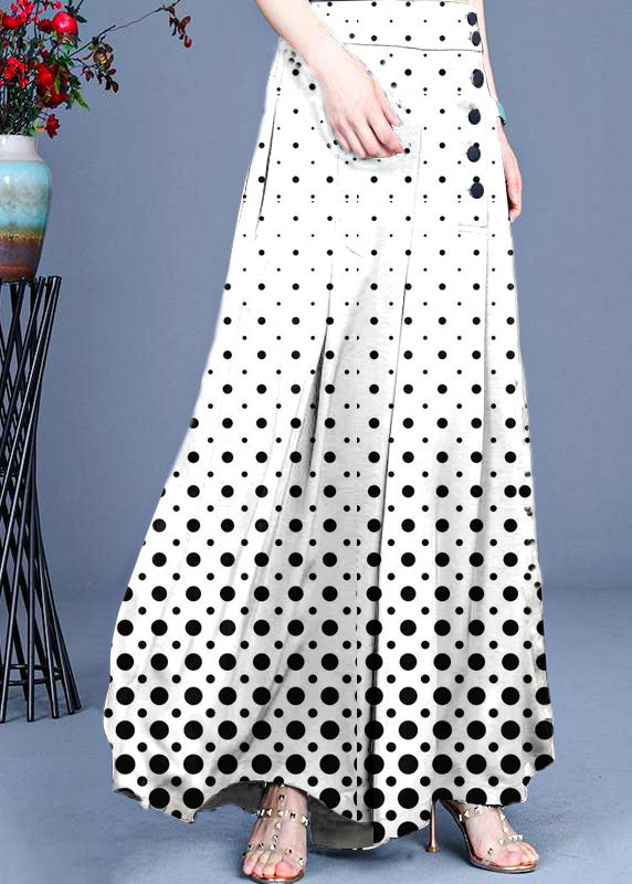 Diy Black Button Wide Leg Pants Summer
