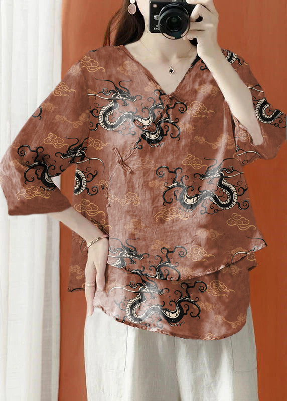 Beautiful Purple Asymmetrical Print cotton blend Blouses Half Sleeve Beautiful Purple Asymmetrical Print cotton blend Blouses Half Sleeve