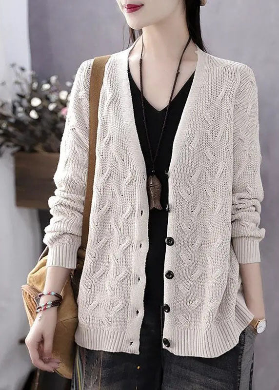 Art Blue V Neck Button Casual Fall Knit Sweater Coat Art Blue V Neck Button Casual Fall Knit Sweater Coat